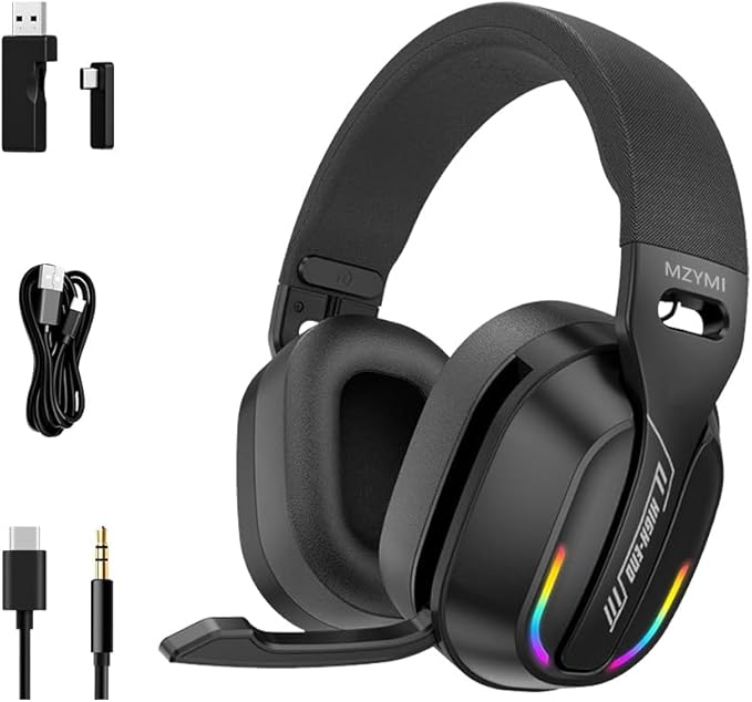 2.4GHz Wireless Gaming Headset for PC, Switch by MZYMI