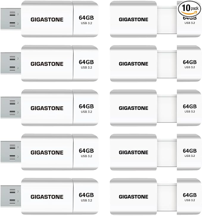 GIGASTONE 64GB Flash Drive Z60 USB 3.2 Gen 1, 100MB/s Ultra Fast, Retractable by Gigastone
