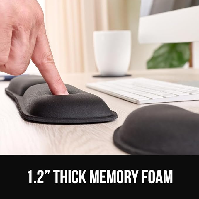 GORILLA GRIP Silky Memory Foam Keyboard Wrist Rest and Mouse Pad - Image 3