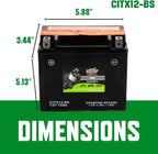 Interstate Batteries YTX12-BS 12V 10Ah Powersports Battery 175CCA AGM - Image 4