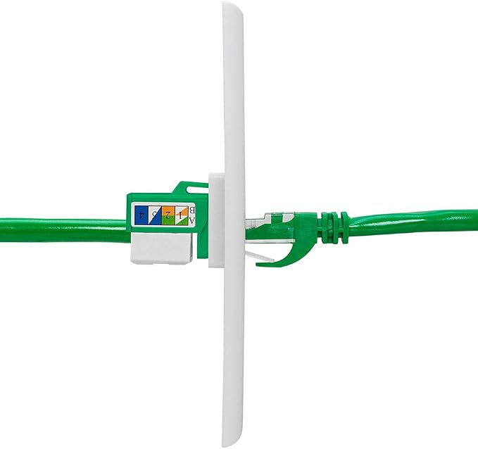 Cmple - RJ45 Keystone Jack 90 Degree Cat6 Keystone Jack Insert Punch Down RJ45 - Image 4