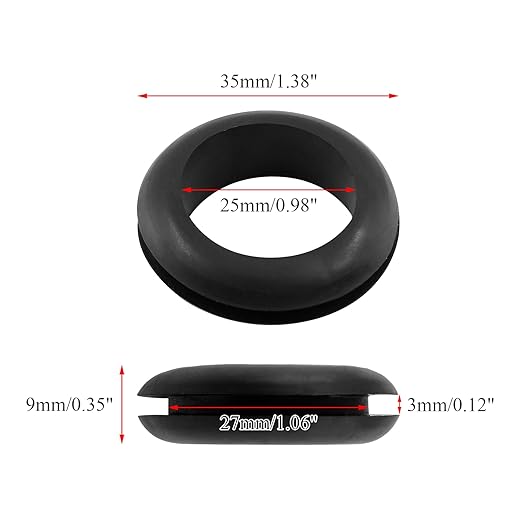 12 Pcs Rubber Grommets, 0.98" Inside Diameter 1" Drill Hole Rubber Wire - Image 2