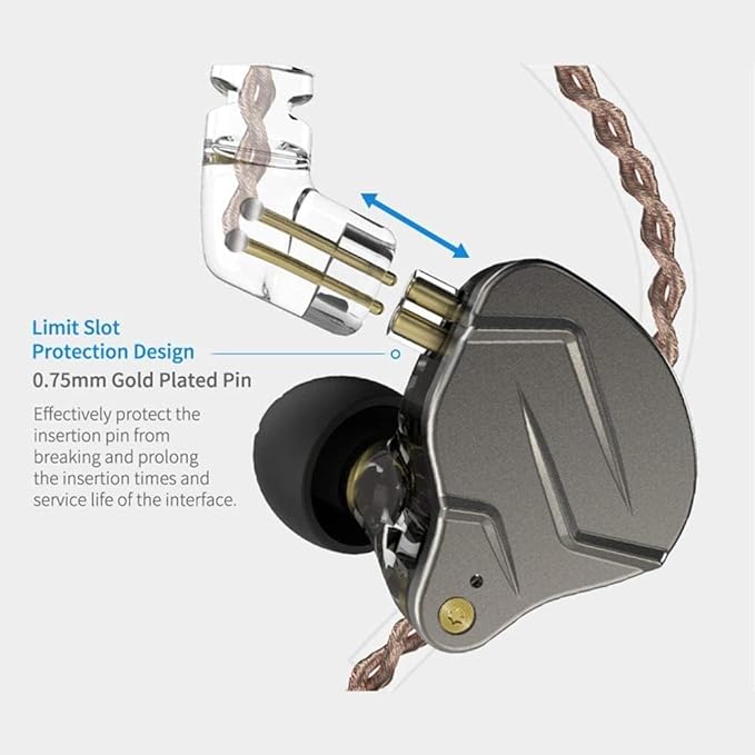KZ ZSN Pro 1DD+1BA Dual Driver in Ear Earphones Noise-isolating in Ear Monitor - Image 7