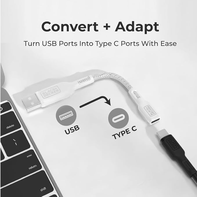 BLACK+DECKER USB C to USB Adapter, Type C Female to USBA Male OTG Cable USBA to - Image 3