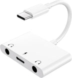 Headphone Adapter for iPad, Headphone Splitter for 2 Headphones, 3 in 1 USB C by INVERSENET