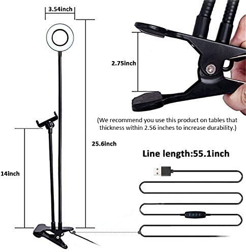 Webcam Light Stand for Live Stream, Selfie Ring Light - Image 3