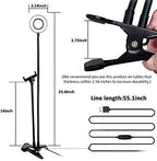 Webcam Light Stand for Live Stream, Selfie Ring Light - Image 3