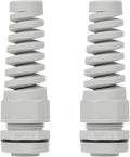 LeMotech 2Pcs NPT 1/2" IP68 Waterproof Cable Gland Flex Spiral Strain Relief by LeMotech