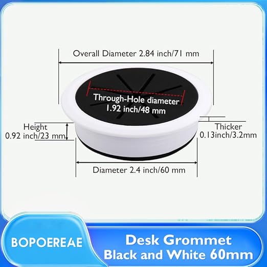 Desk Grommet 2-3/8", Desk Hole Cover - Image 8