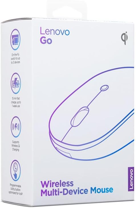 Lenovo Go Multi-Device Wireless Mouse, 2.4GHz Nano USB-C Receiver, Adjustable - Image 10