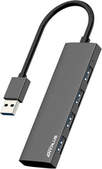 USB Hub, USB 3.0 Hub Aluminum Alloy Ultra Slim USB Splitter, Portable 4 Port by ANYPLUS