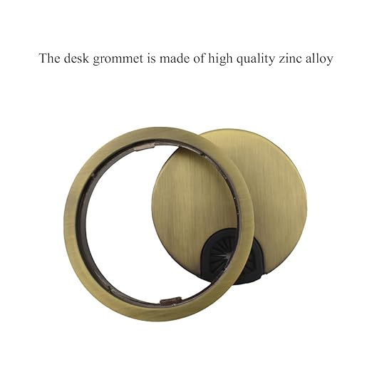 HAHIYO 1Pcs 3.15Inch/80mm Bronze Zinc Alloy Desk Grommet Wire Grommet Cable - Image 3