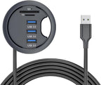 USB 3.0 Hub SD TF 3 Port USB 60mm Desk Grommet Splitter Dock Station Micro-SD by NFHK