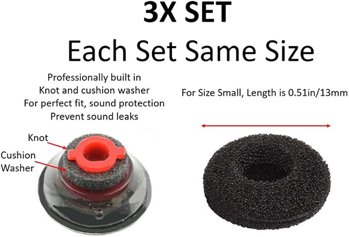 3X Ultra Comfort Eartips Ear Buds Replacement Earphone Ear Tips Kits Earpads - Image 7
