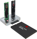 AOKO M.2 NVMe to M.2 SATA and 2.5”/3.5” SSD/HDD Clone Docking Station, USB-C by AOKO