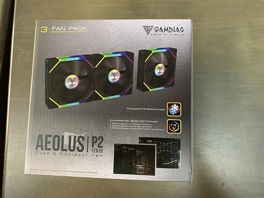 GAMDIAS Aeolus P2-1203U 120mm ARGB PWM Fan, Include Reverse Fan Blade x3 - Image 12