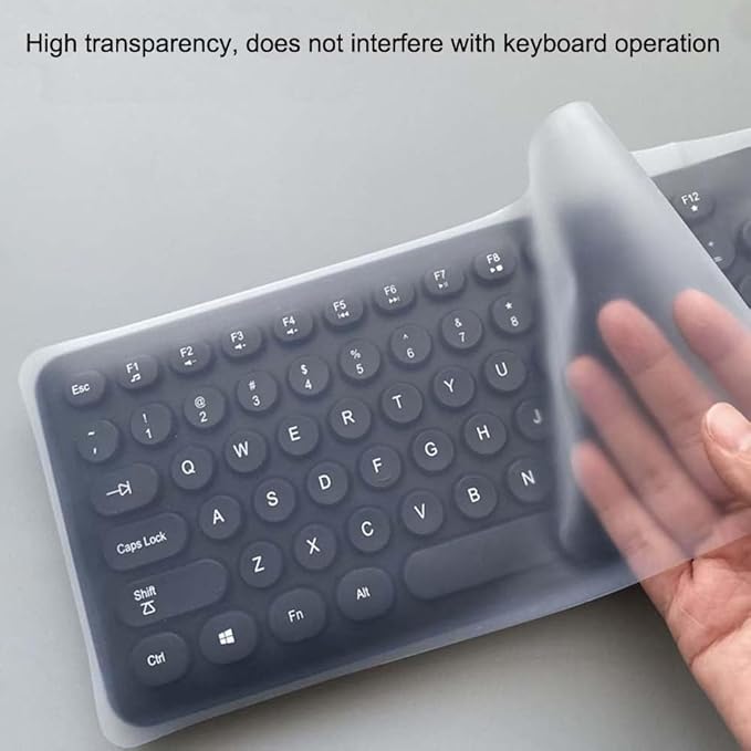 Ultra Thin Desktop PC Silicone Clear Keyboard Cover Skin Protector - Image 5