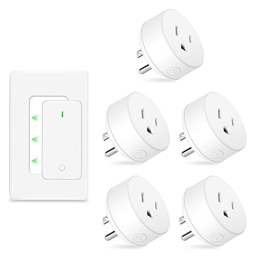 NineLeaf Remote Control Outlet Plug Kit, 5 Plug-in Light Switches by NineLeaf