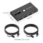 USB C Switch&USB A Switch 2 in 1, USB switcher 2 Computers Sharing USB C & A - Image 7