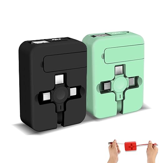 2 Pcs 3 in 1 Retractable Multi Chargers Cable by Gartmost