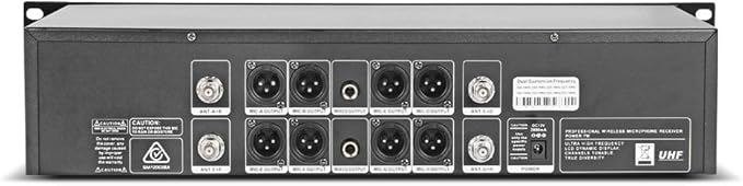 WENWEN Wireless Microphone System UHF 8 Channel 8 Lavalier Bodypacks 8 Lapel - Image 4