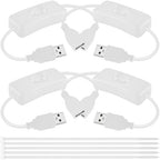 4PCS USB Power Switch Cable USB 2.0 A Male to Female Extension Cord On/Off by MKBKLLJY
