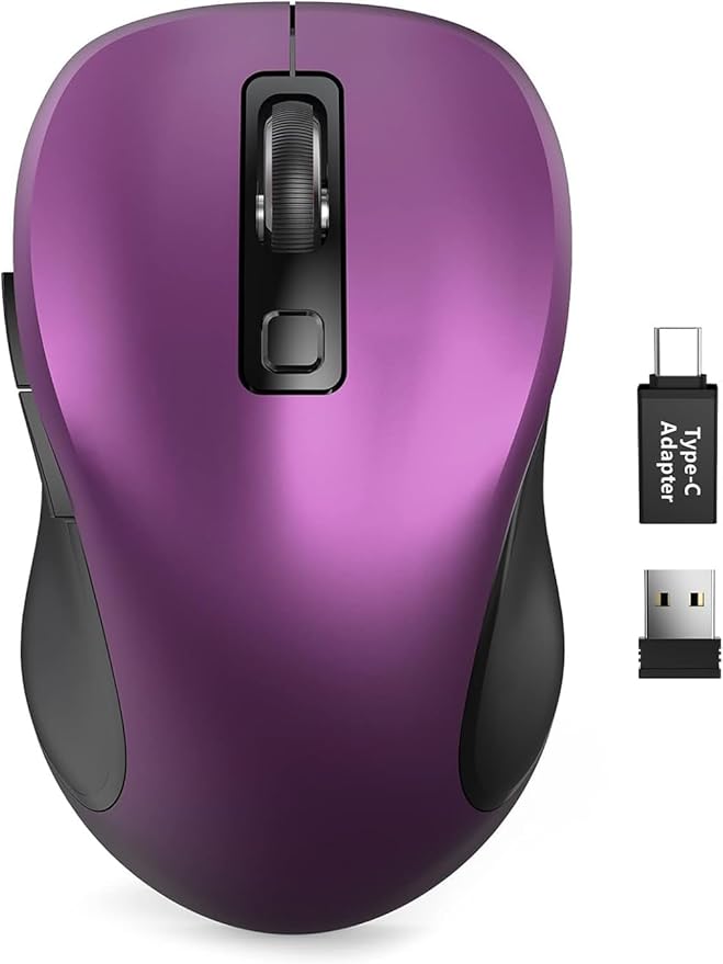 Trueque Wireless Mouse for Laptop, 2.4GHz Ergonomic Computer Mouse by Trueque