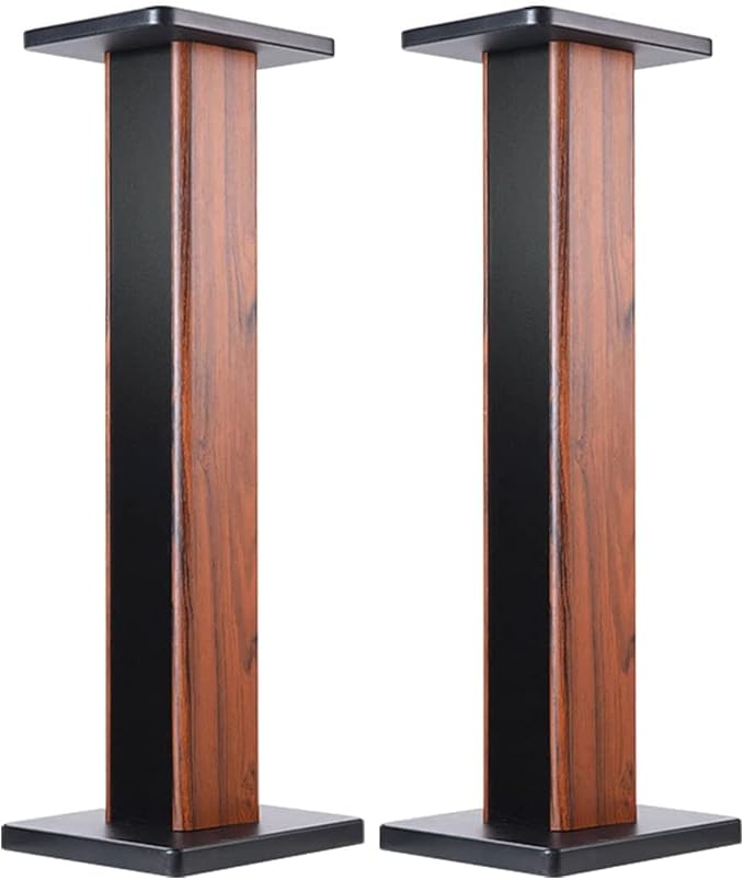Wood Grain Speaker Stands 36 Inch Universal Floor Speaker Stand Pair Heavy Duty by bimiti