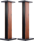Wood Grain Speaker Stands 36 Inch Universal Floor Speaker Stand Pair Heavy Duty by bimiti