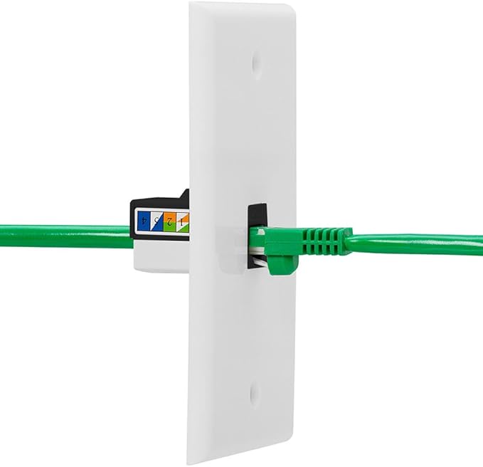 Cmple - RJ45 Keystone Jack 90 Degree Cat5e Keystone Jack Insert Punch Down RJ45 - Image 5