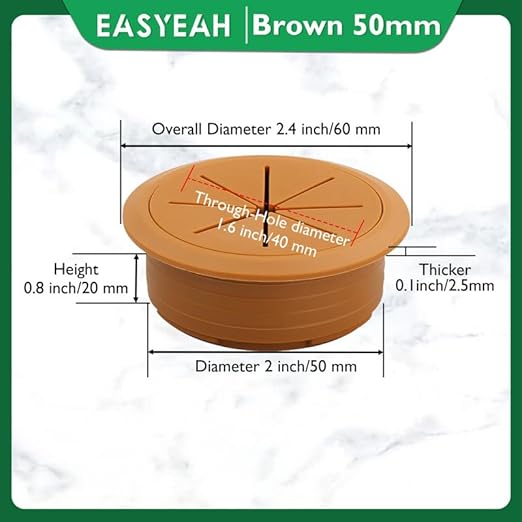 5 Pcs Desk Grommet 2" / 50 mm, Desk Hole Cover - Image 9