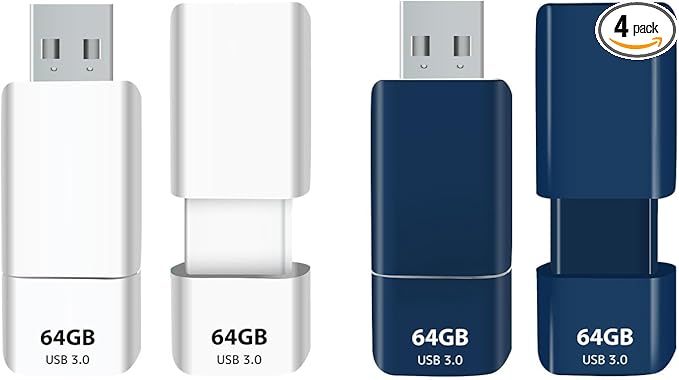 GIGASTONE 64GB Flash Drive Z60NB USB 3.2 Gen 1, Ultra Fast, Retractable Capless by Gigastone