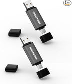 GIGASTONE 256GB Dual Flash Drive Z40 USB 3.2 Gen 1, 2-in-1 Type-A & Type-C by Gigastone