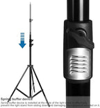 Heavy Duty Light Stand 9.5 Feet/2.8 Meters Adjustable Spring Cushioned Metal - Image 4