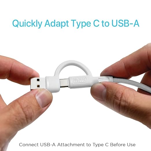 BLACK+DECKER USB C Multi Charging Cable, Fast Multi Charger Cable w/Adapter - Image 2