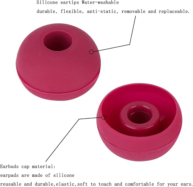 4 Pairs Earbud Replacement Tips Silicone Earbud Tips Compatible - Image 6