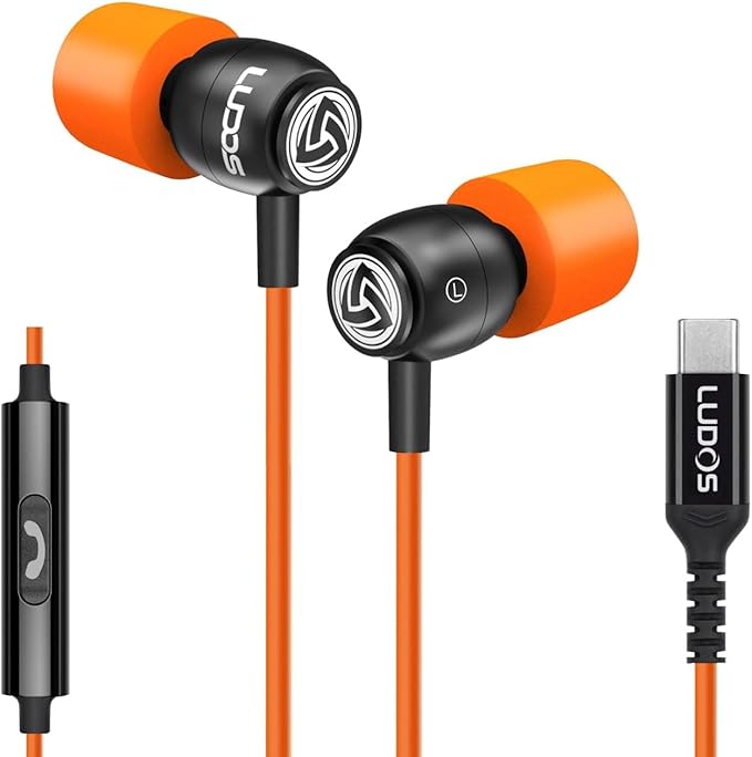 LUDOS Clamor USB C Headphones for iPhone 16 15 Pro Max Plus iPad Pro, 5 Years by Ludos