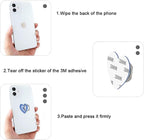 Bonoma Cute Love Heart Phone Ring Holder, 3 Pack Universal Finger Ring Stand - Image 5