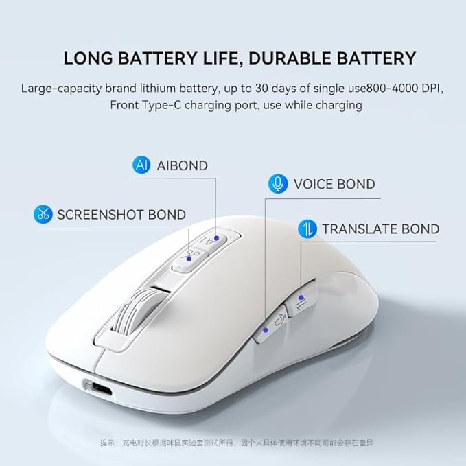M4 Wireless Smart Ai Mouse For Pc Laptops, One-Touch Voice Input, Ai Assistant - Image 4