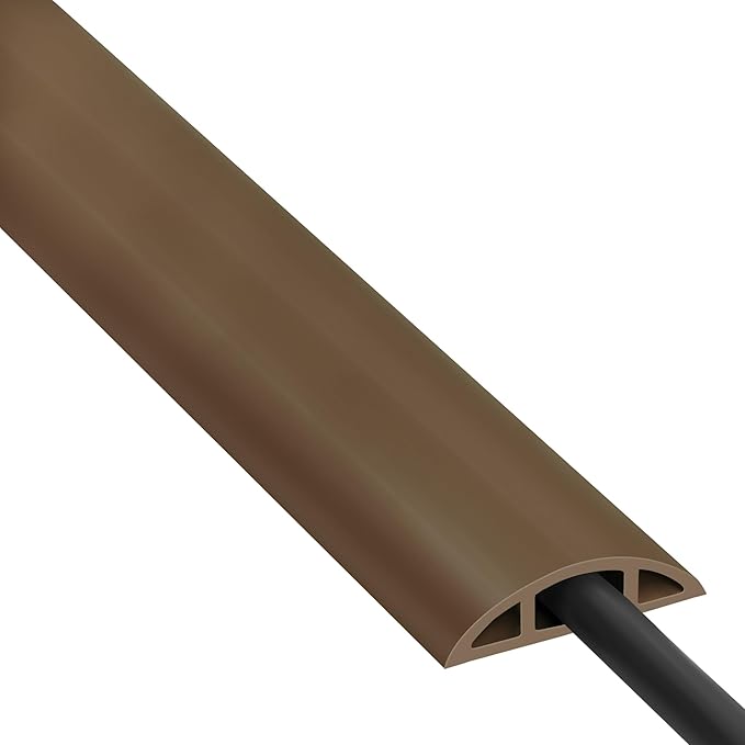 ZhiYo 4ft Cord Hider Floor for 1 Small Wire, Soft PVC Cord Covers for Wires on by ZhiYo