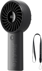 JISULIFE Handheld Fan Life4, 5000mAh Portable Rechargeable Fan, 5-Speed Turbo by LivechillStaycool