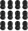 Cable Gland 12 Pack 1/4" NPT Waterproof Adjustable Connector Strain Relief Cord by CGELE