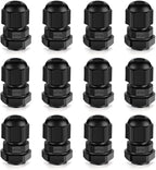 Cable Gland 12 Pack 1/4" NPT Waterproof Adjustable Connector Strain Relief Cord by CGELE