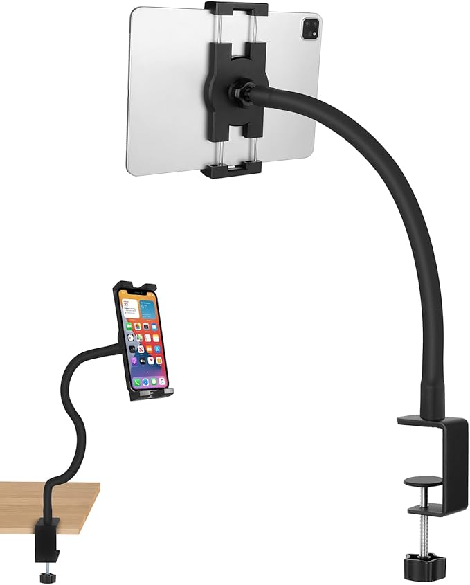 Tablet Stand Holder, Gooseneck Desktop iPad Mount by Mippko