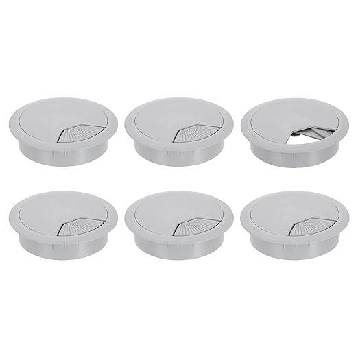 uxcell 6 Pcs 80mm Desk Grommet, Plastic Cable Hole Cover, Wire Cord Cable by uxcell