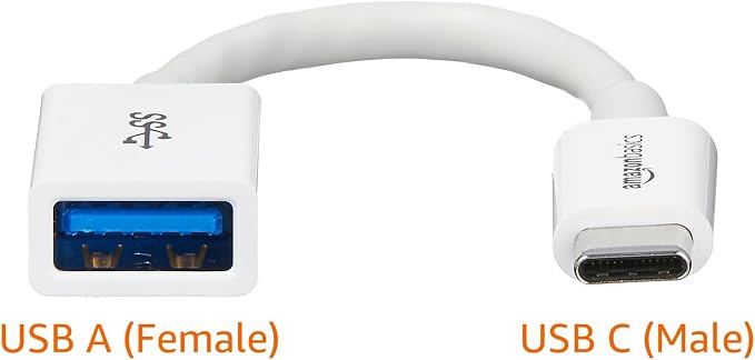 Amazon Basics USB-C to USB-A 3.1 Gen1 Female Adapter Cable Converter, 5Gbps - Image 2