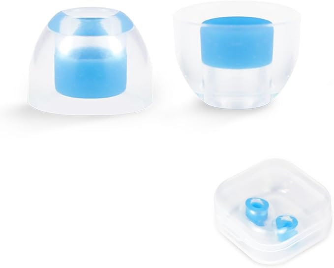 OKCSC 2 Pieces Soft Liquid Silicone Replacement Eartips, Breathable Eartips by okcsc