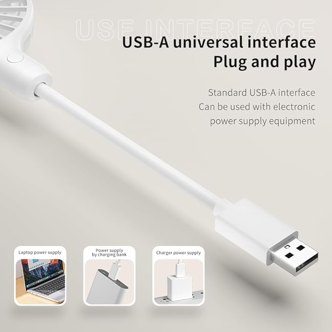 USB Fan, Mini Portable Fan for 360° Rotation, Small Personal Fan for Home Office - Image 4