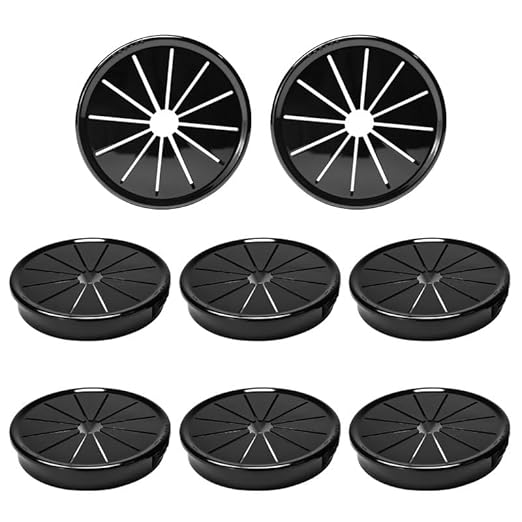 8PCS Cable Grommets, 2-3/8" Desk Hole Cover Petal Shaped Buckle Type Nylon Snap by EASYEAH
