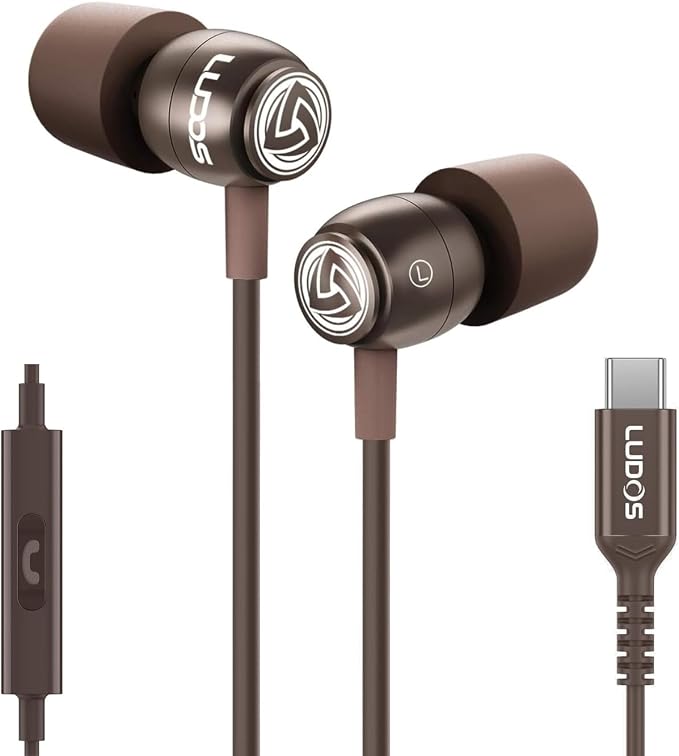 LUDOS Clamor USB C Headphones for iPhone 16 15 Pro Max Plus iPad Pro, 5 Years by Ludos